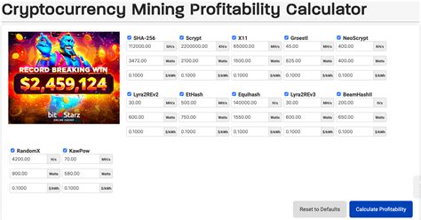 Calculadora de minería .